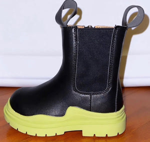 “STOMPER” BOOTS- GREEN & BLACK