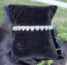 Load image into Gallery viewer, Bling Heart Bracelet - GOLD &amp; SILVER - MIX &amp; MATCH 3 for $75
