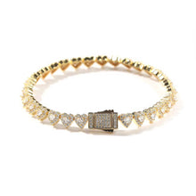 Load image into Gallery viewer, Bling Heart Bracelet - GOLD &amp; SILVER - MIX &amp; MATCH 3 for $75
