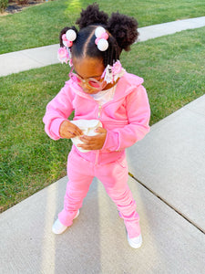 "SWEETHEART STACKED SWEATSUIT" PINK